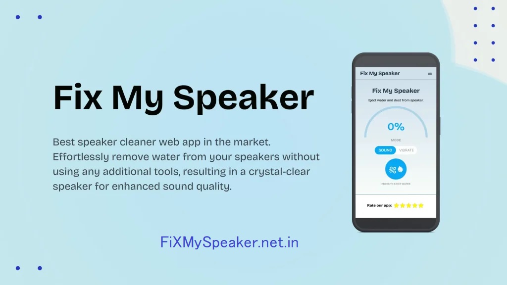 fix my speaker water